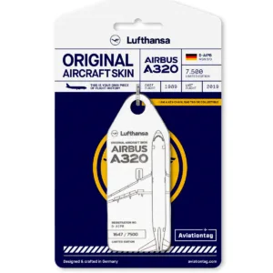 Lufthansa Airbus A320 – Aviation Tag